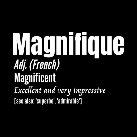 what does magnifique mean in english
