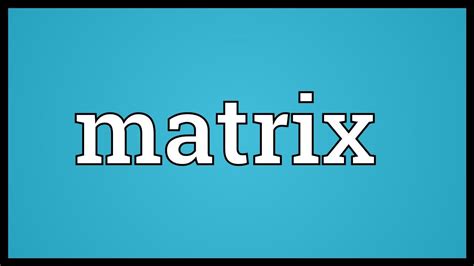 what does matrix mean in latin