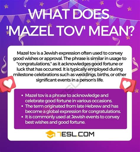 What Does Mazel Tov Really Mean