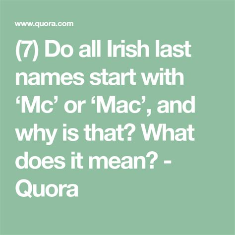 what does mc mean in irish