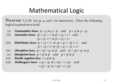 what does mean in mathematical logic