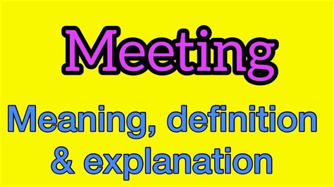 what does meeting mean