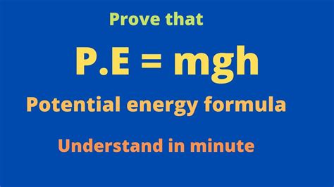 what does mgh stand for in potential energy