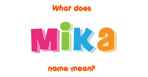 what does mika mean in spanish