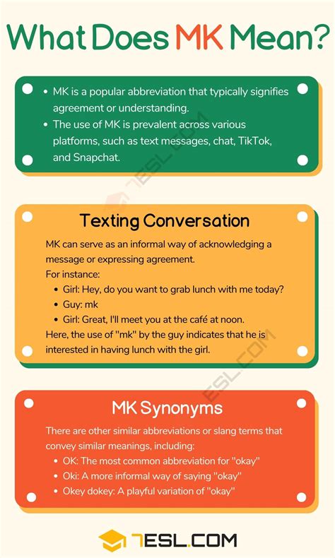 what does mk mean in text from a boy