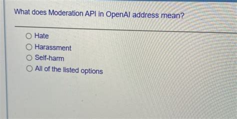 what does moderation api in openai address mean hate