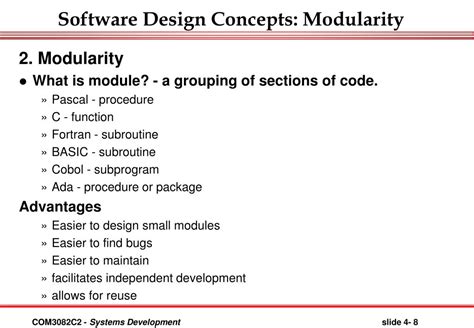 what does modularity in software design refers to
