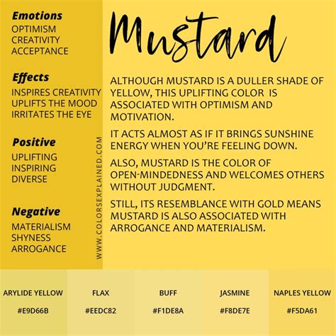 What Does Mustard Yellow Represent