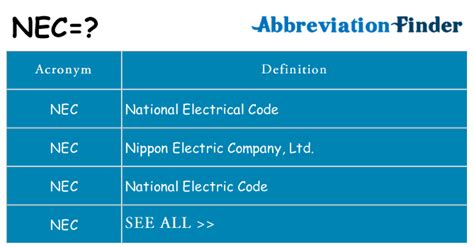 what does nec means