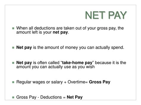 what does net pay mean