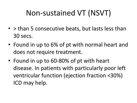 What Does Non Sustained Vt Mean