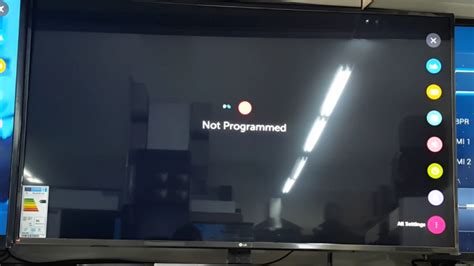what does not programmed mean on lg tv