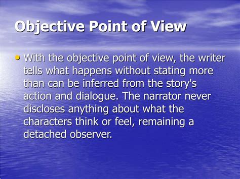 what does objective point of view