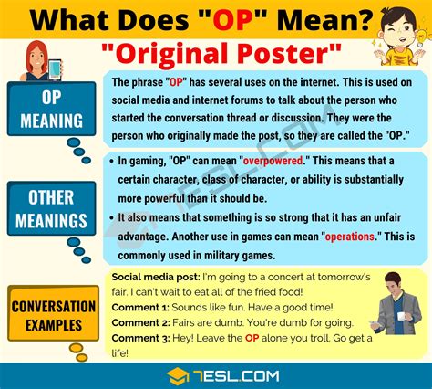 what does op mean in text