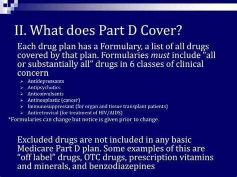 What Does Part D Cover