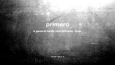 what does primero mean