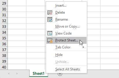 What Does Protect Sheet Do In Excel