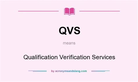 What Does Qvs Stand For