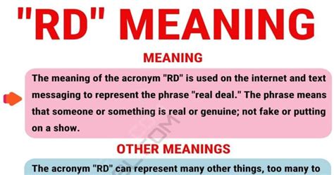 What Does Rd Ld Stand For