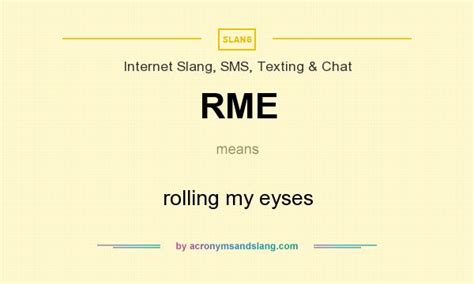 what does rme mean in texting