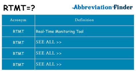 what does rtmt mean