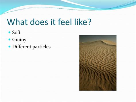 What Does Sand Soil Feel Like