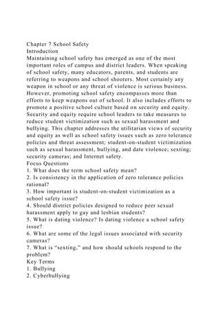 What Does School Safety Mean