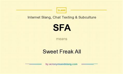 what does sfa mean in text