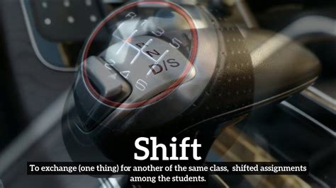 What Does Shift Shaft Mean