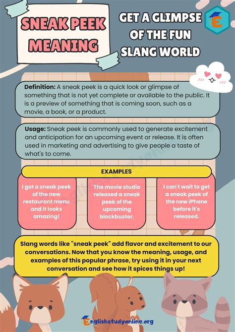 What Does Sneak Peak Mean