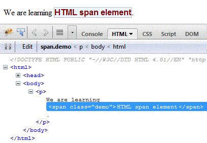 what does span class mean in html