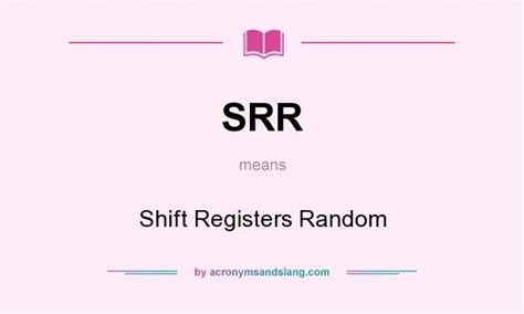 what does srr mean in text