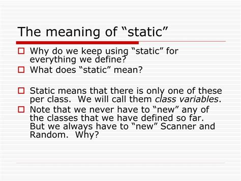 What Does Static Mean In A Method