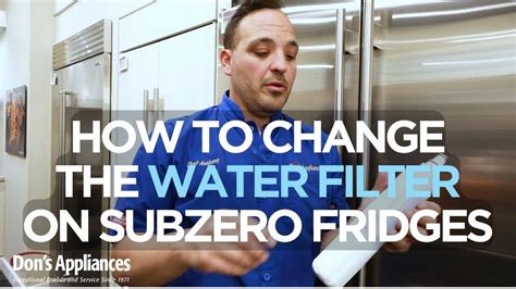 What Does Sub Zero Water Filter Remove