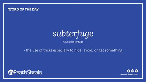 what does subterfuge mean