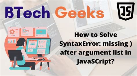 what does syntax error mean in javascript