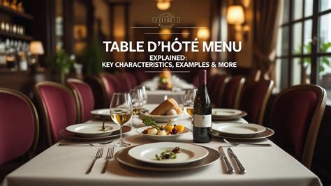 What Does Table Hote Mean