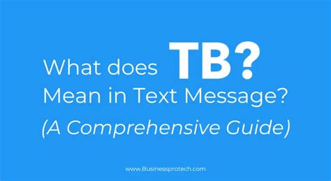 what does tb mean in texting wise