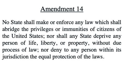 what does the 14th amendment say