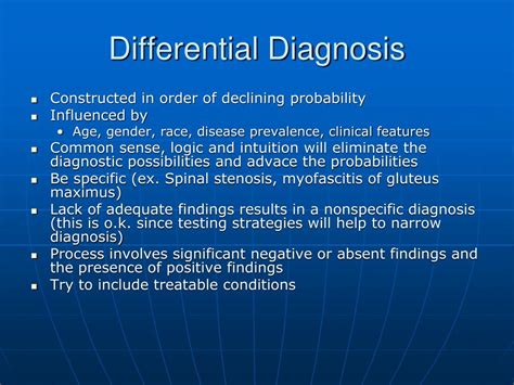 What Does The Differential Diagnosis Mean