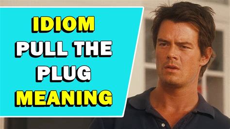 what does the idiomatic expression pull the plug meaning