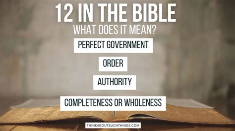 what does the number twelve mean in the bible