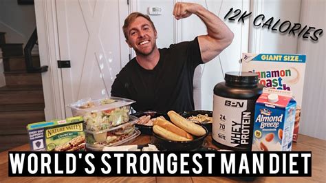 what does the strongest man eat