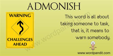 what does the word admonish mean