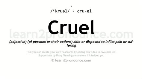 what does the word cruel mean
