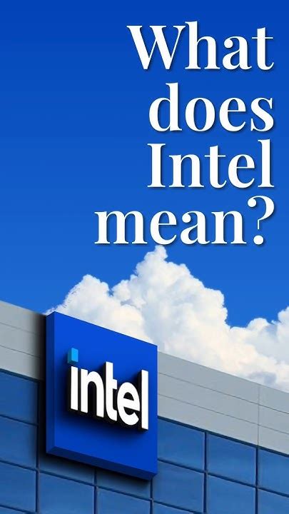 what does the word intel mean