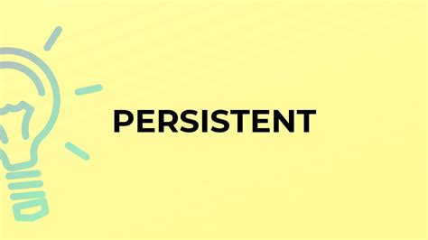 what does the word persistence mean