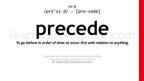 what does the word precede mean