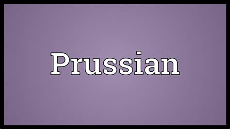what does the word prussia mean