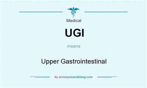 what does ugi mean medical
